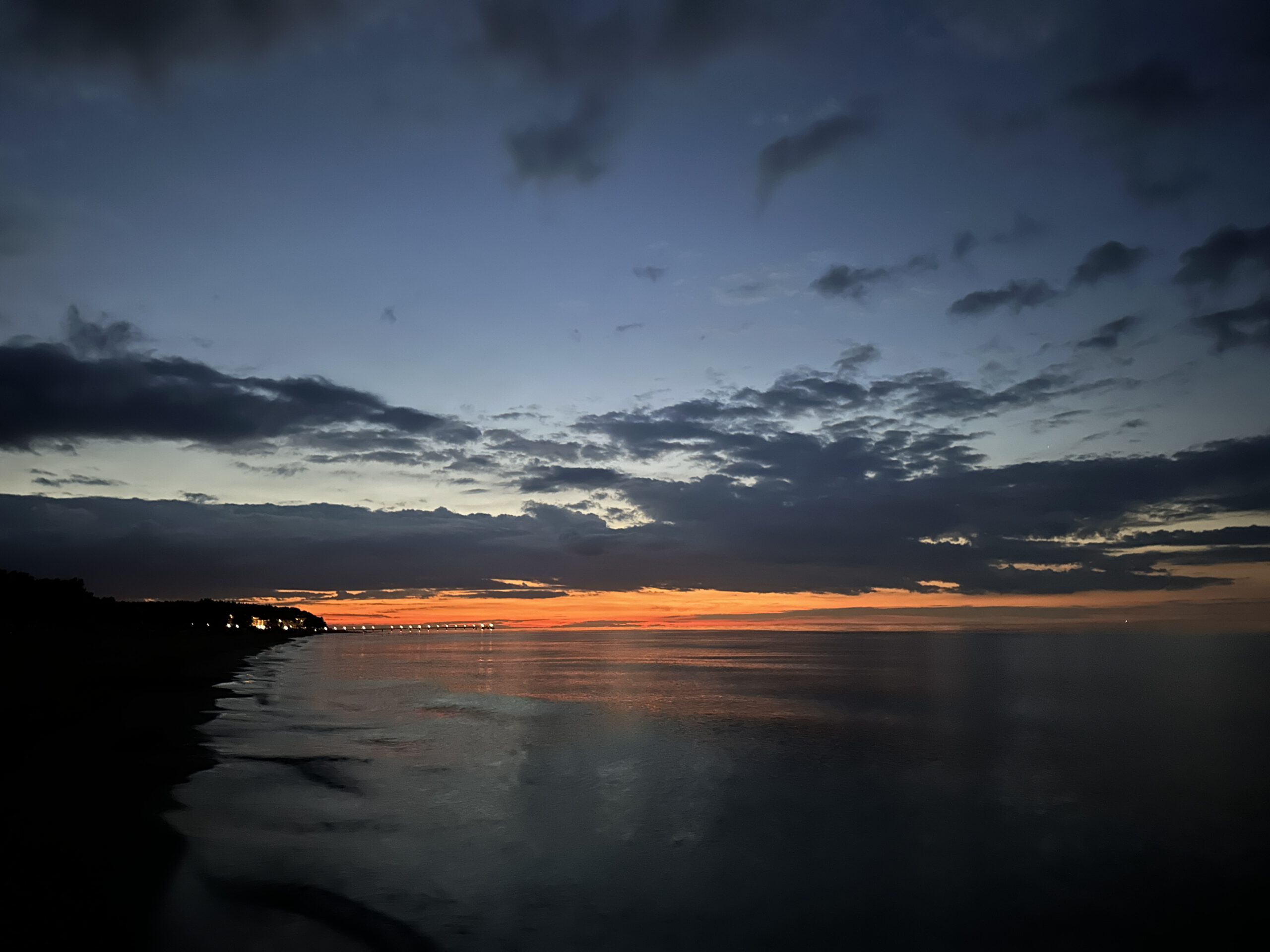 Sonnenuntergang über der Ostseeküste auf Usedom