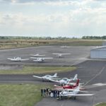 Alle Teilnehmerinnen des Ladies Flight X nach der Rückkehr am Flugplatz in Mainz-Finthen.